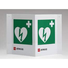 Physio Control Lifepak 7"x8" Tent AED Wall Sign