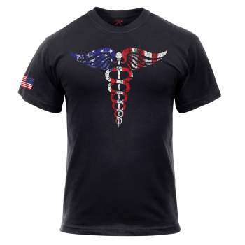 Medical Symbol (Caduceus) T-Shirt - Black