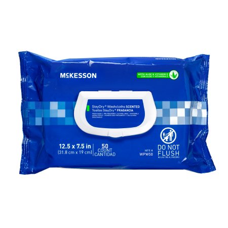 McKesson StayDry® Personal Cleansing Wipes - Scented (50 Wipes)