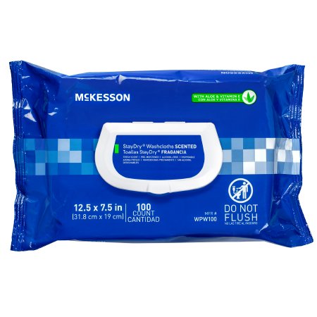 McKesson StayDry® Personal Cleansing Wipes - Scented (100 Wipes)