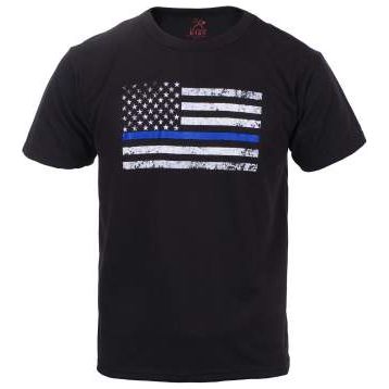 Kids Thin Blue Line US Flag T-Shirt