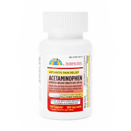 650mg Acetaminophen Tablets (100 Tablets)