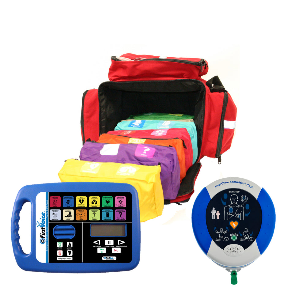 Self-Contained Emergency Treatment (SET) System Jump Bag with AED