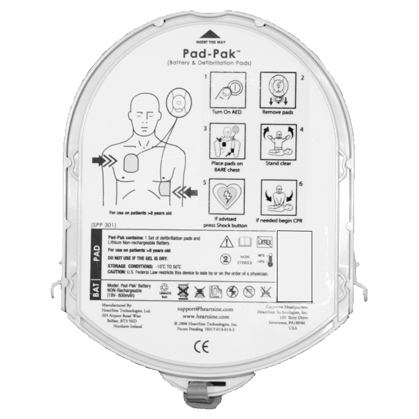 HeartSine Samaratin PAD-Pack AED Electrodes