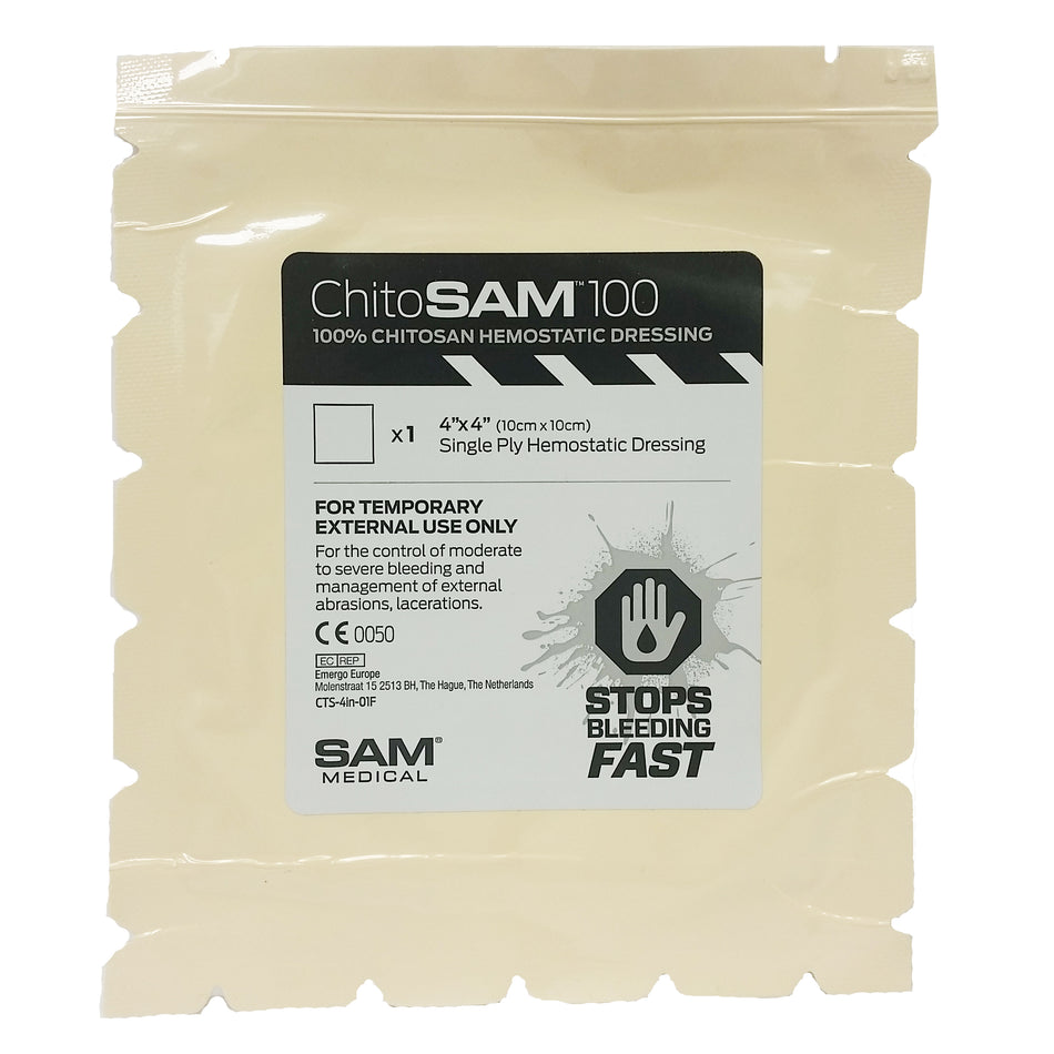 ChitoSAM™ 100 Single-Ply 4"x4" Hemostatic Gauze